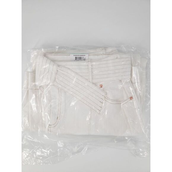 INC Tie-Waist Culotte Pants Bright White 4 - Picture 3 of 3